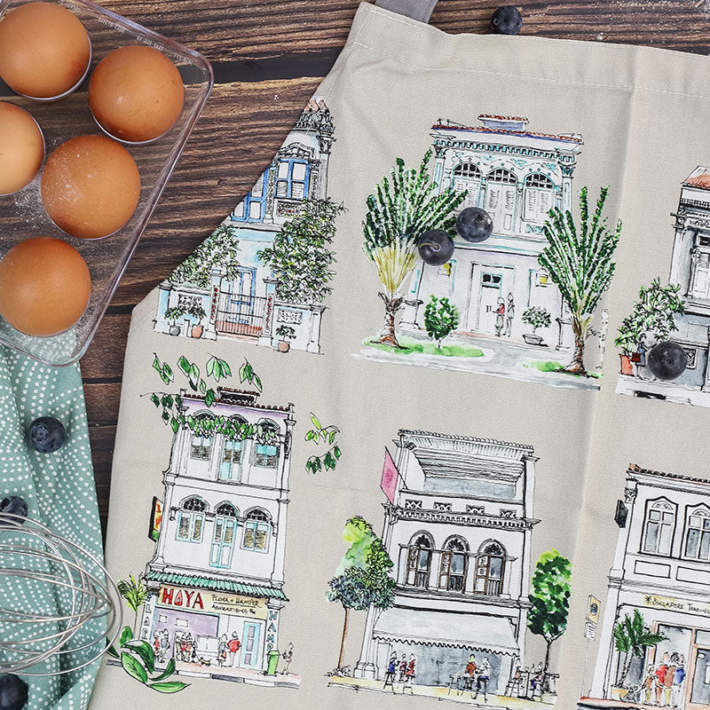 Apron | Pastel Shophouses