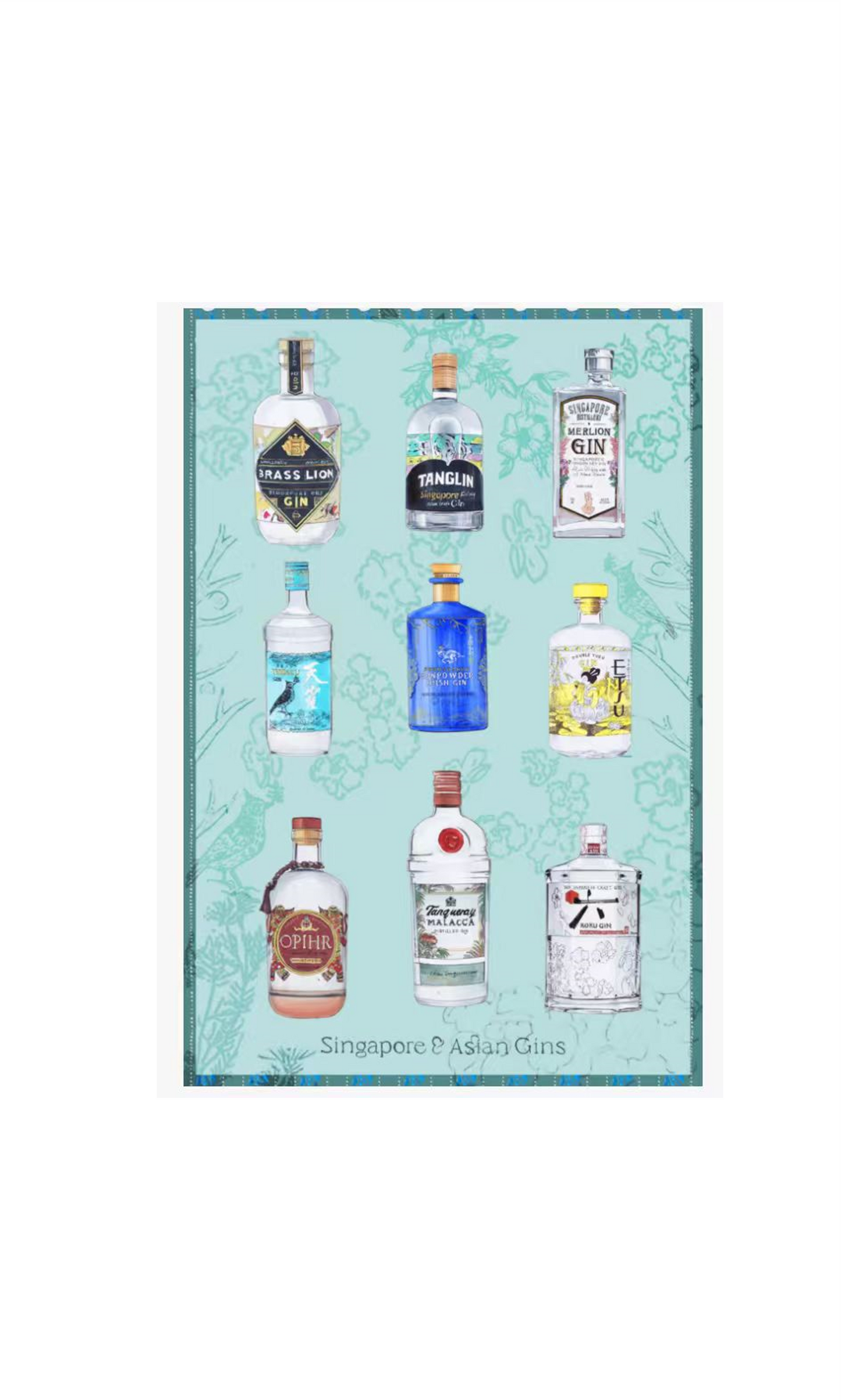 Organic Cotton Tea Towel |Asian Gins