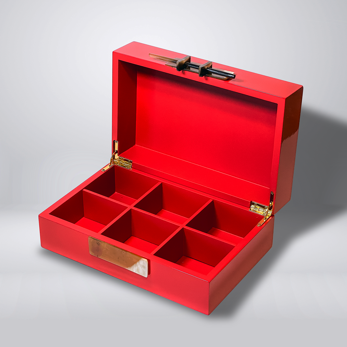 Singapore Themed Lacquer Jewellery Box - Koon Seng Shophouses