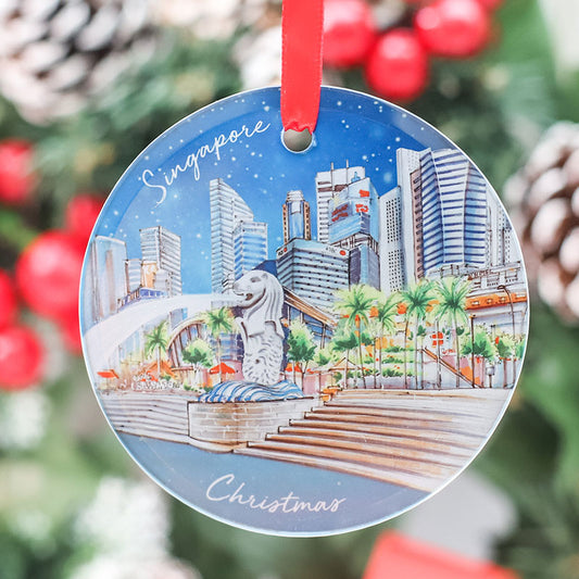 Christmas Ornaments [Coloured Glass] | Merlion