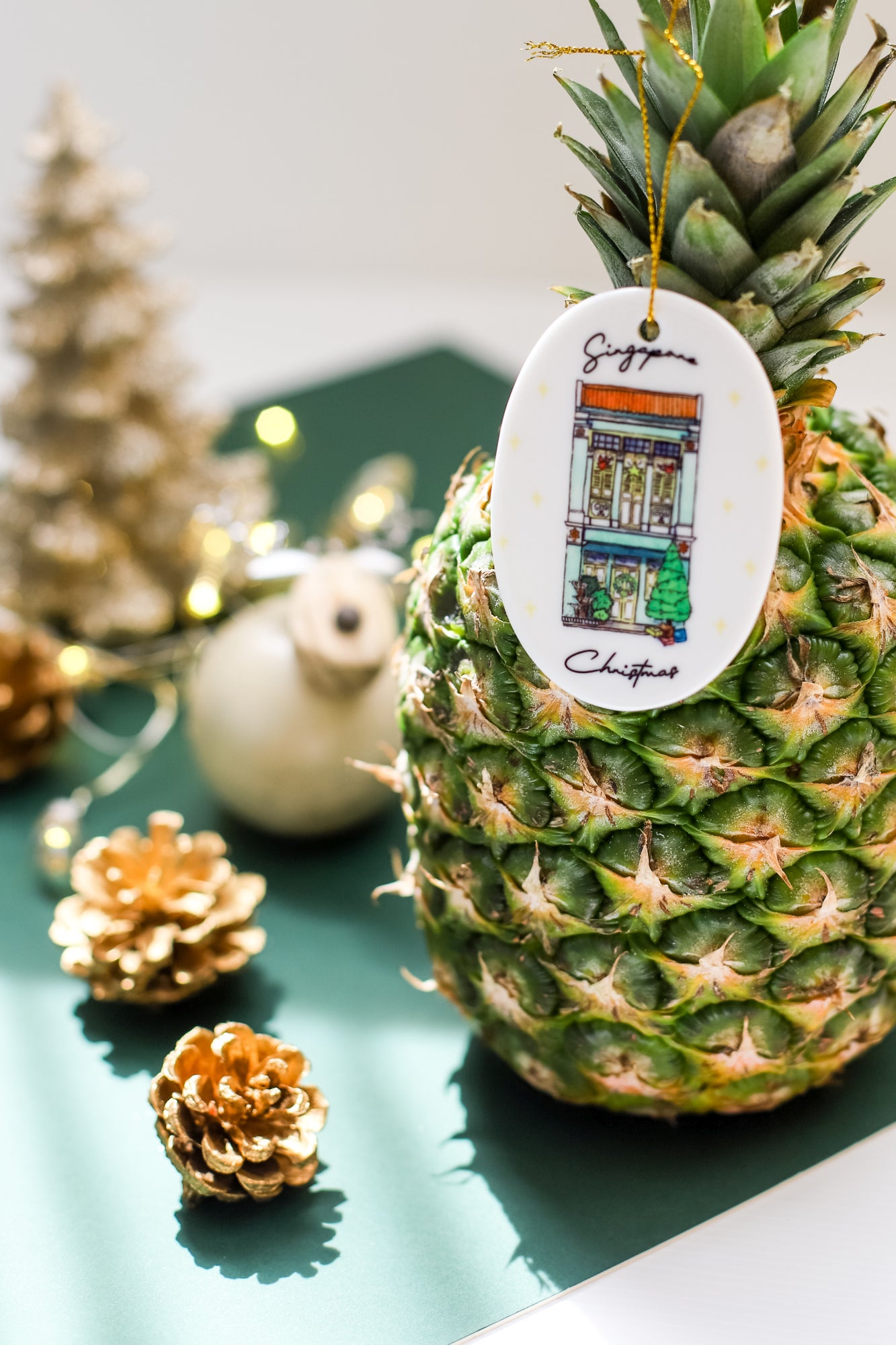 Christmas Ornament | Green Peranakan Shophouse