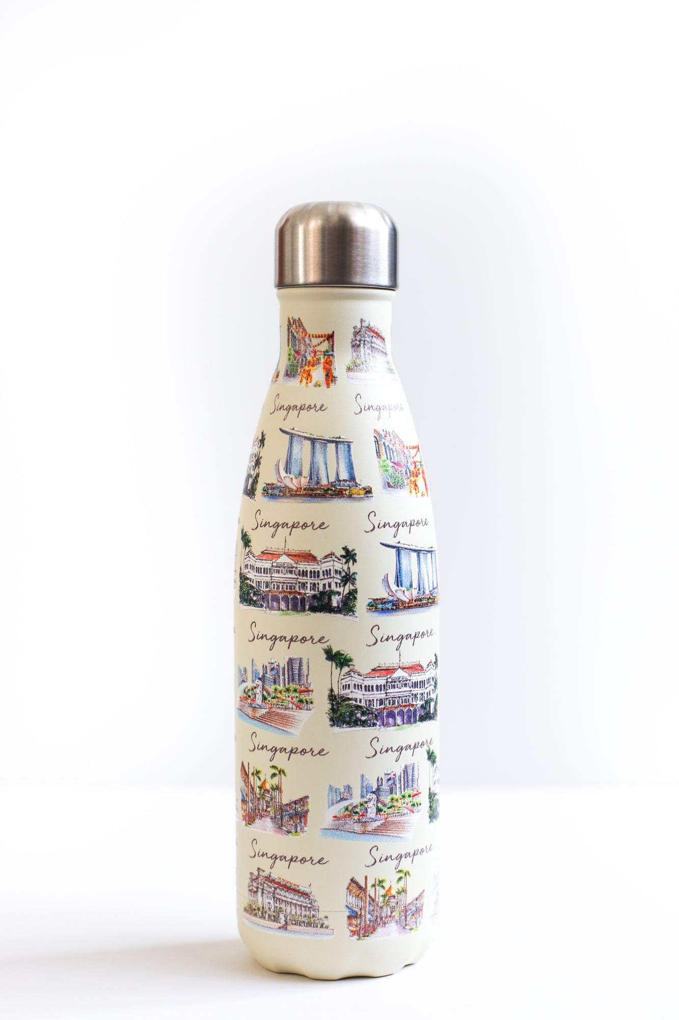 Beige Insulated Water Bottle - 500ml
