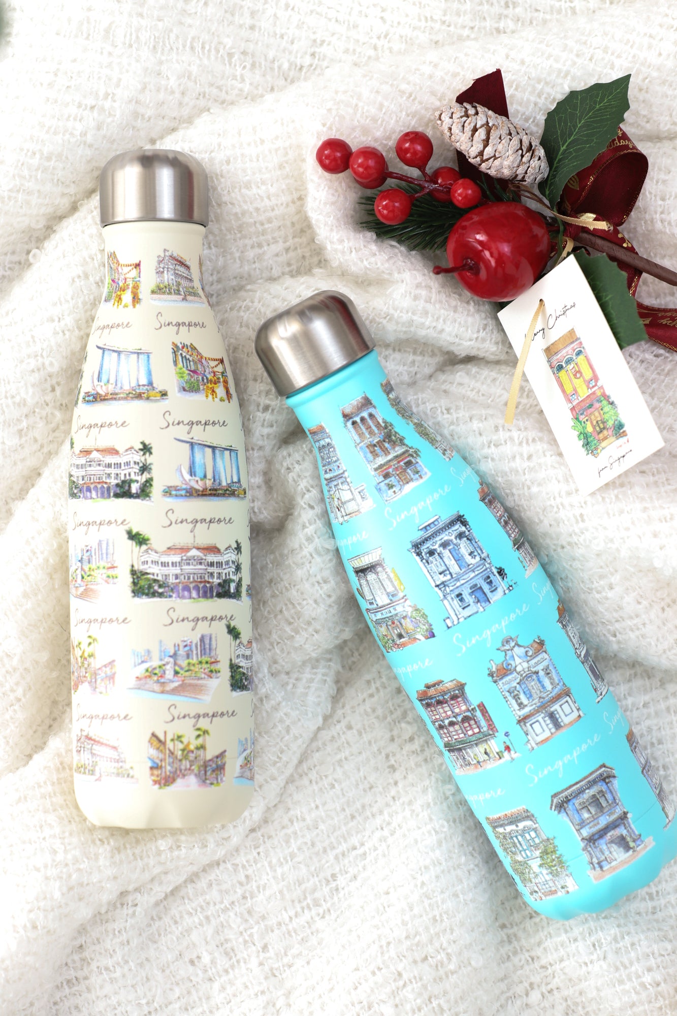 Beige Insulated Water Bottle - 500ml