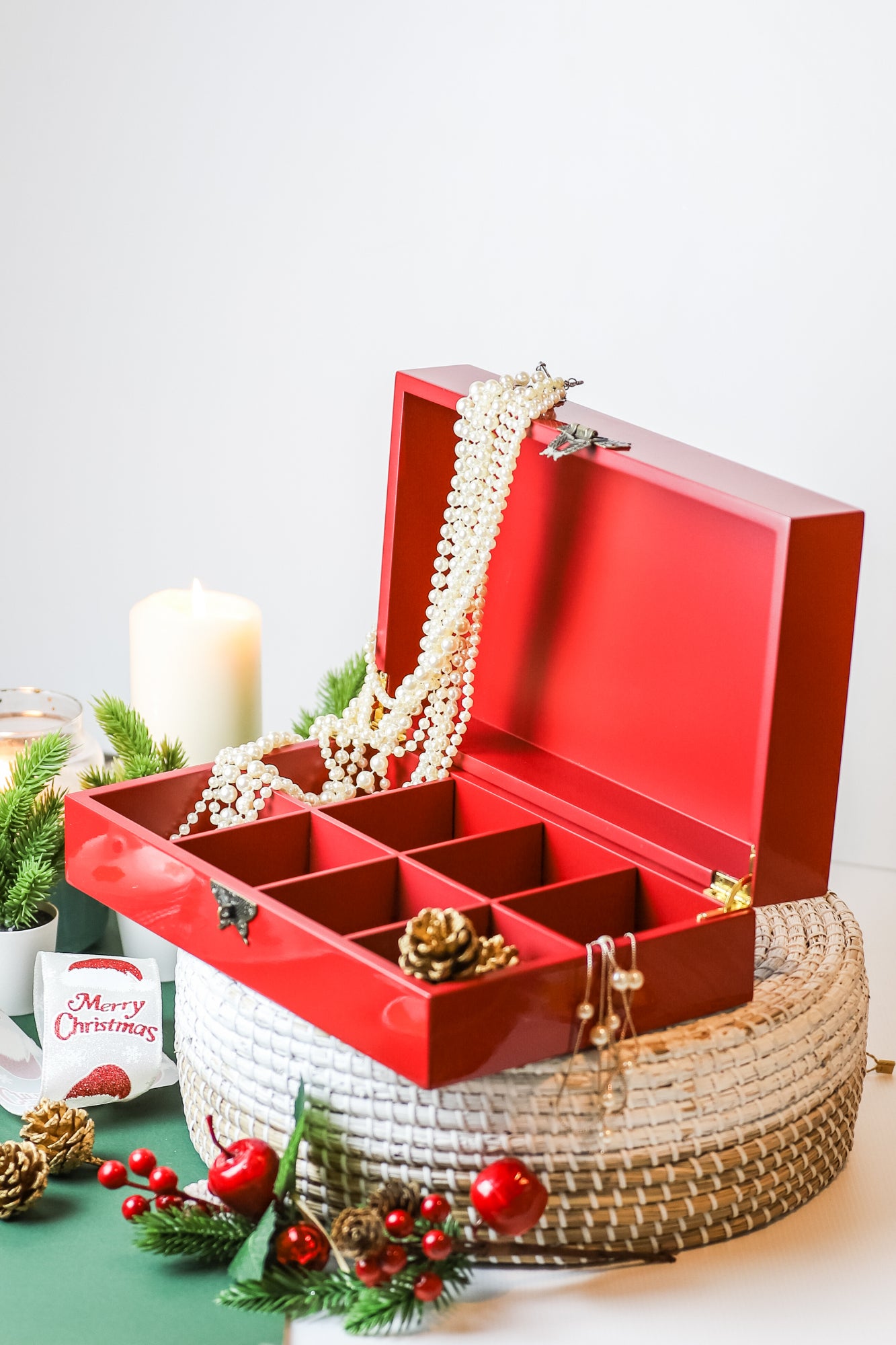 Red Lacquer Jewellery Box - Koon Seng Shophouses
