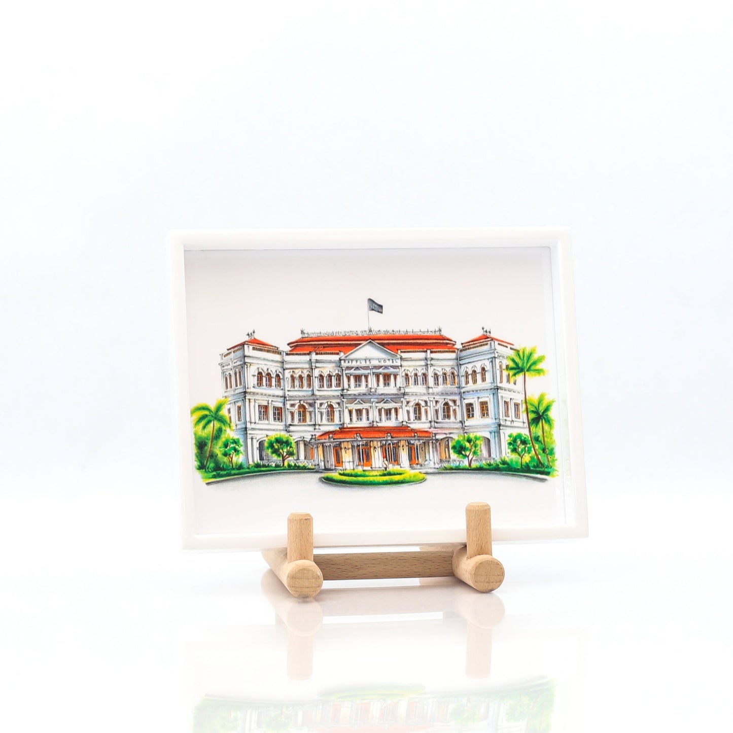 White Lacquer Trinket Tray - Raffles Hotel
