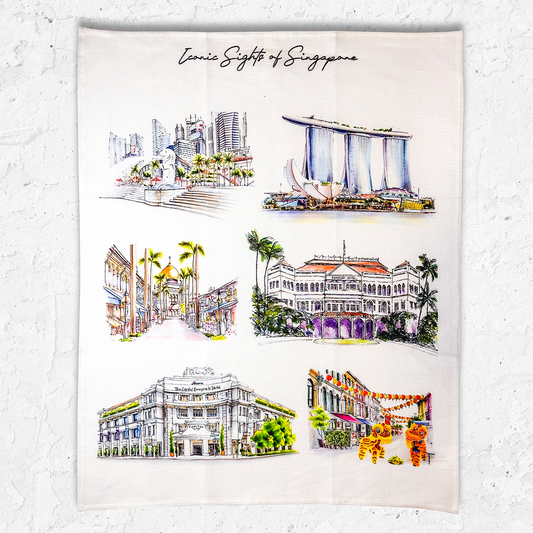 Linen Tea Towel | Iconic Sights