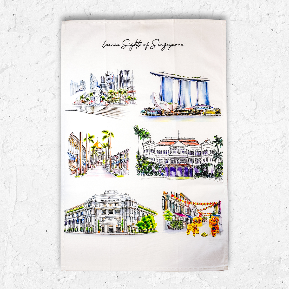Organic Cotton Tea Towel | Iconic Sights
