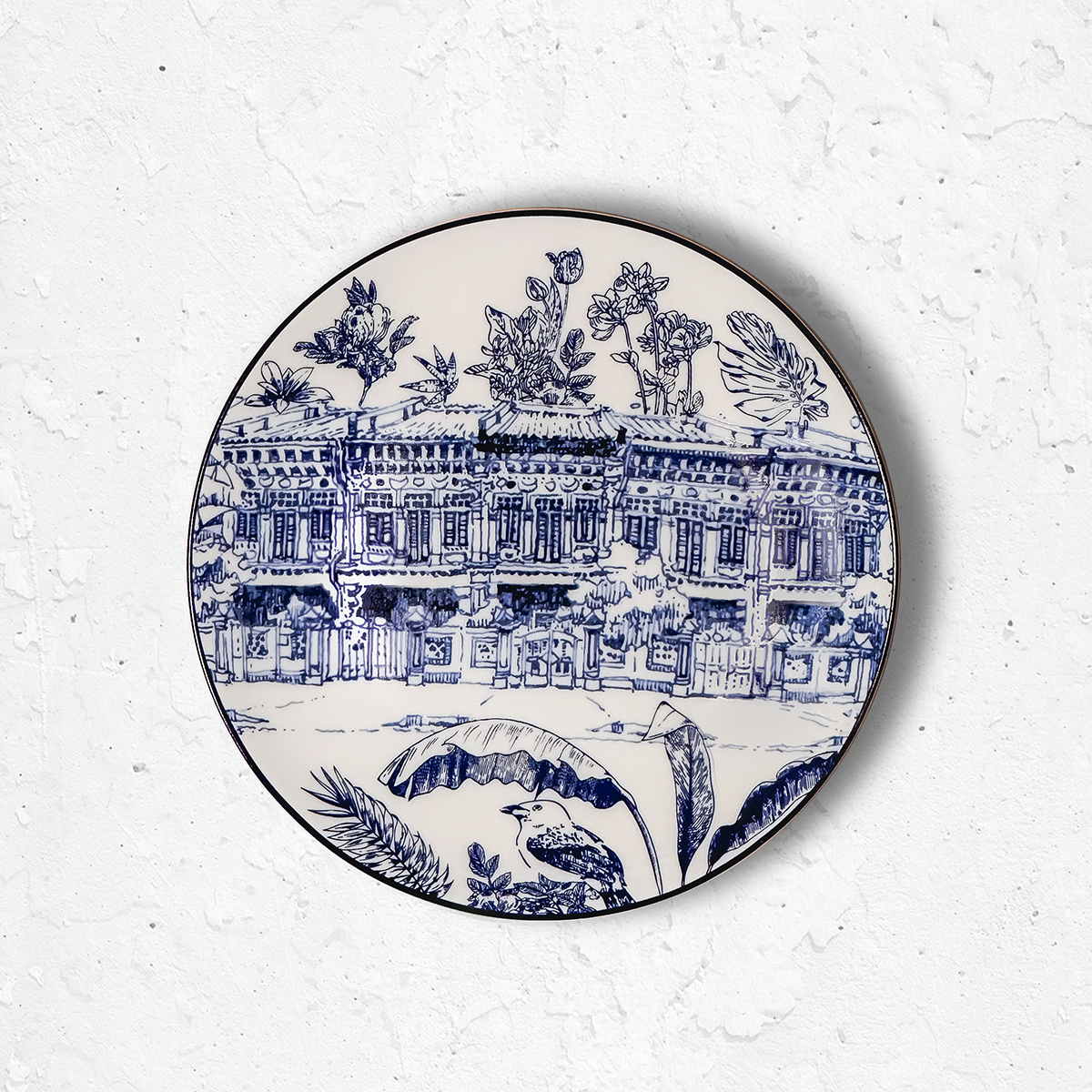 Singapore Themed Round Plates - Koon Seng
