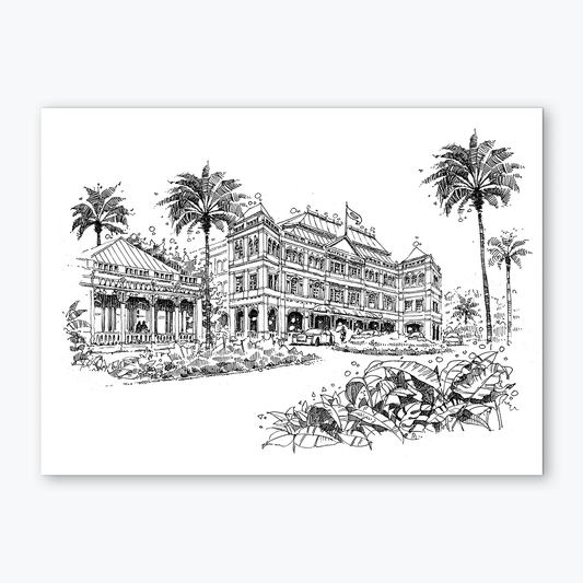 Raffles Hotel Singapore in Black & White 2