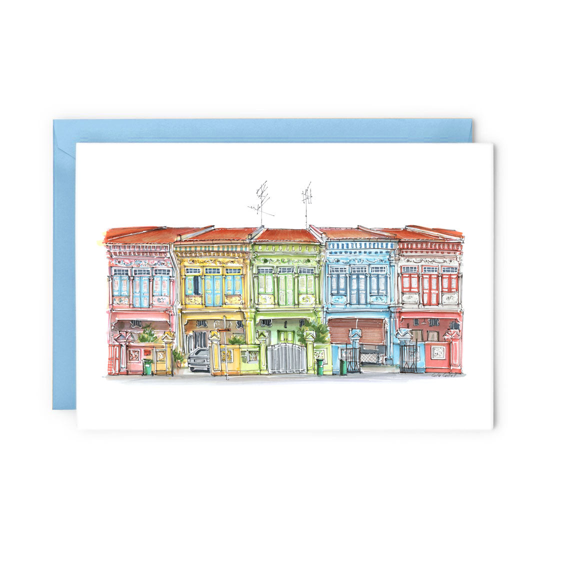 Pack of 8 | Singapore Joo Chiat Shophouses