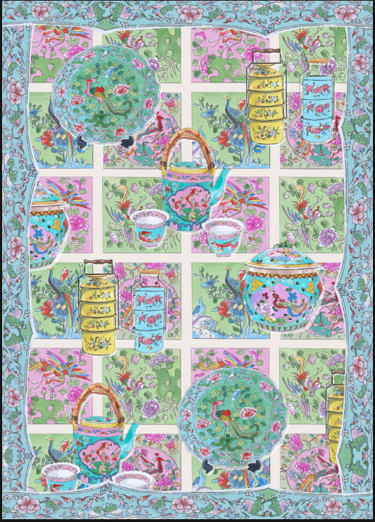 Organic Cotton Tea Towel | Peranakan