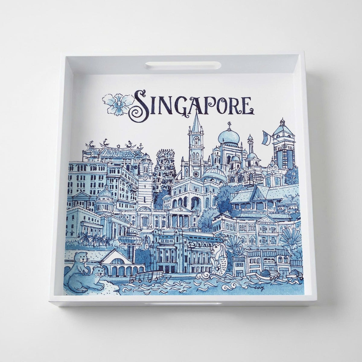 Square Myriad of Singapore Tray