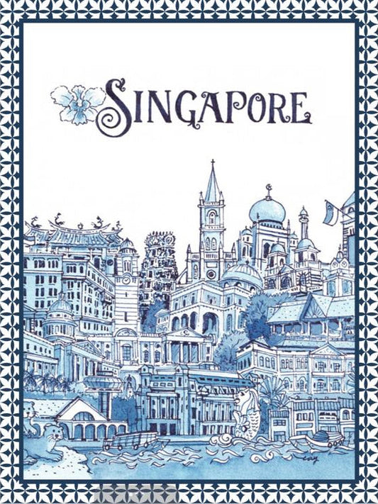 Ceramic Magnet - Singapore Landmarks Collage
