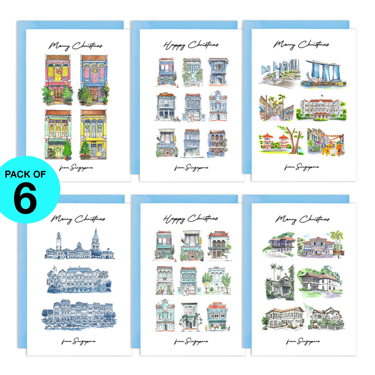 Pack of 6 | Christmas Cards