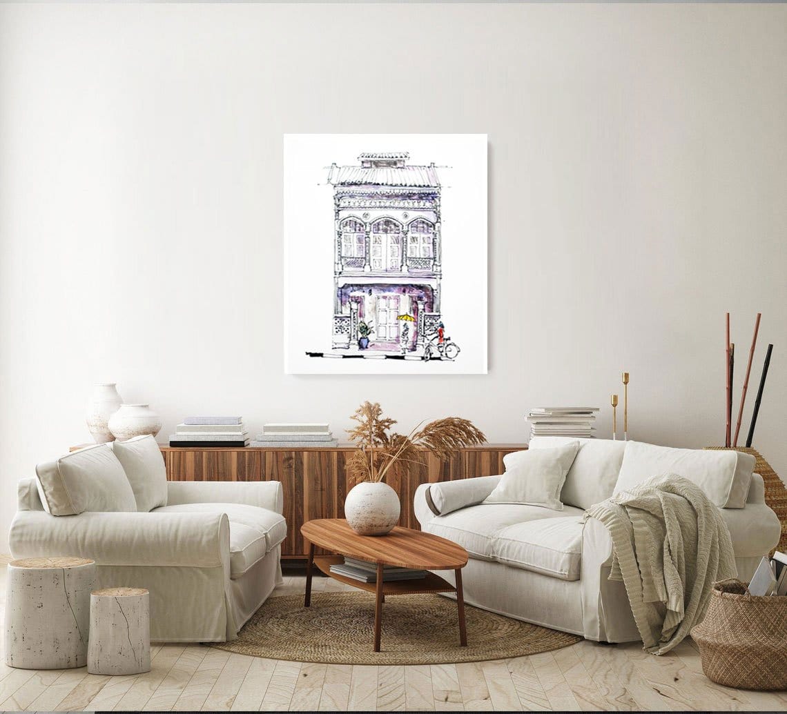 Joo Chiat Shophouse 'Woman with a bicycle'