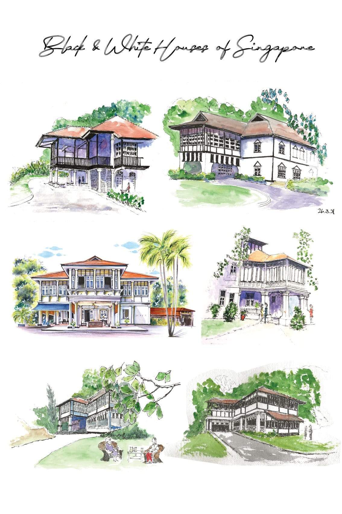 6 Black & White Houses of Singapore