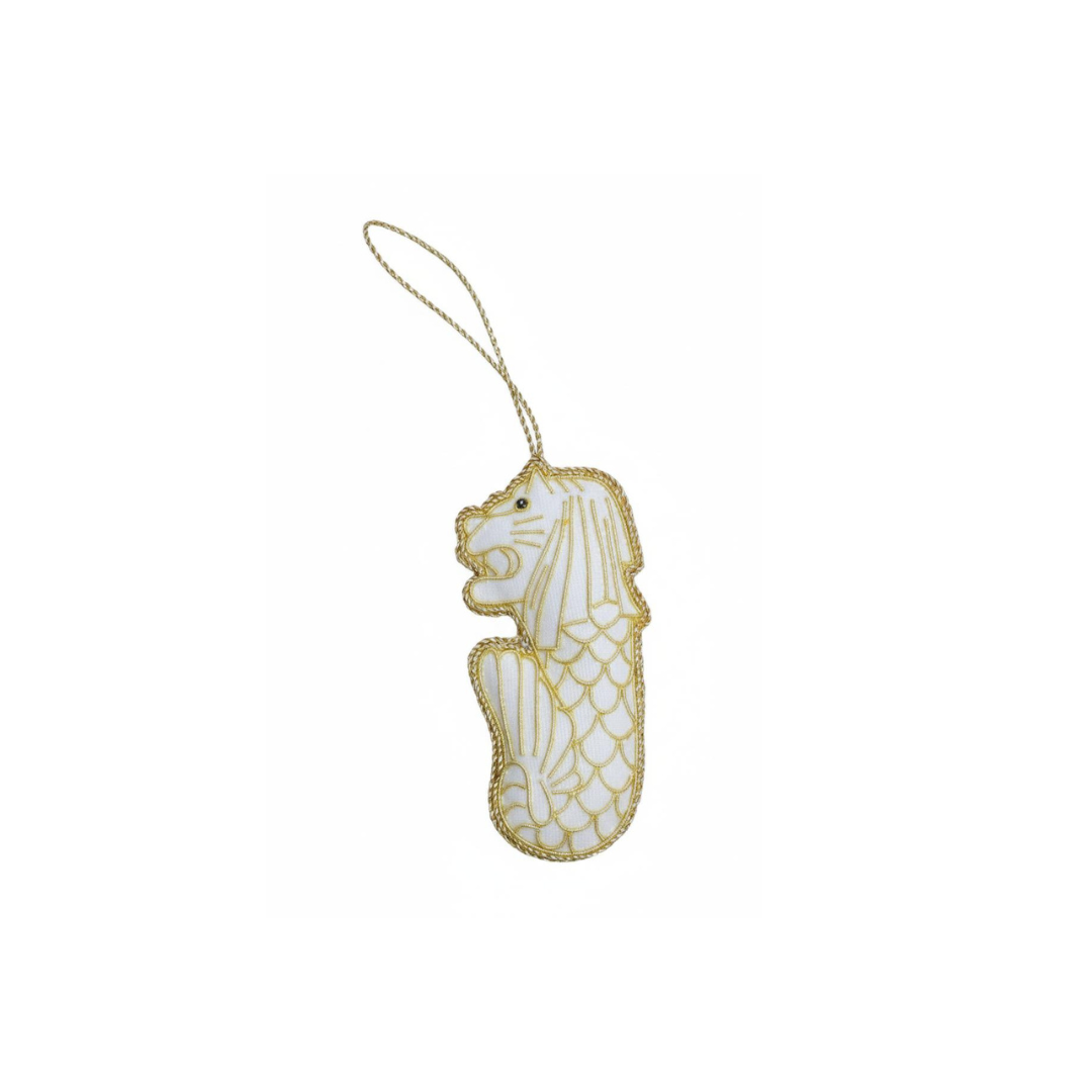 Ornament [Embroidery] - Merlion (gold)