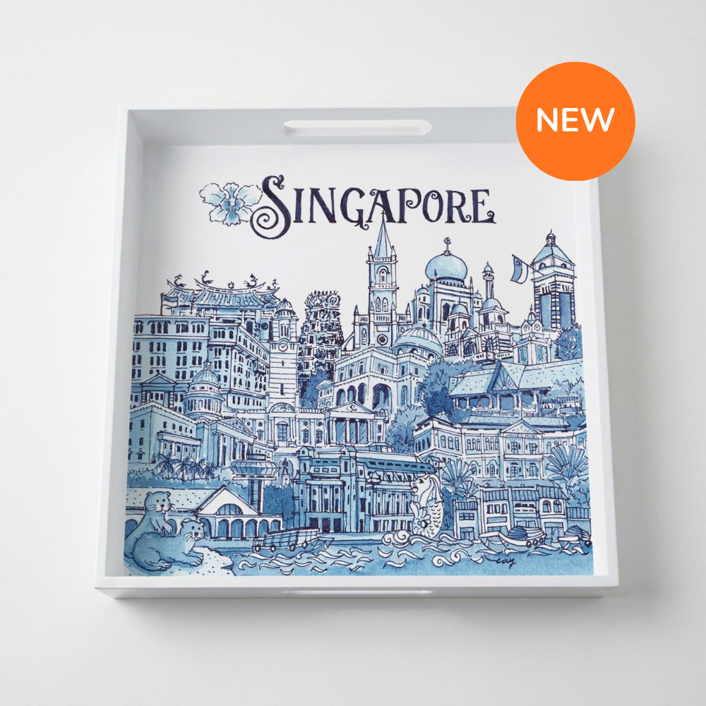 Square Myriad of Singapore Tray