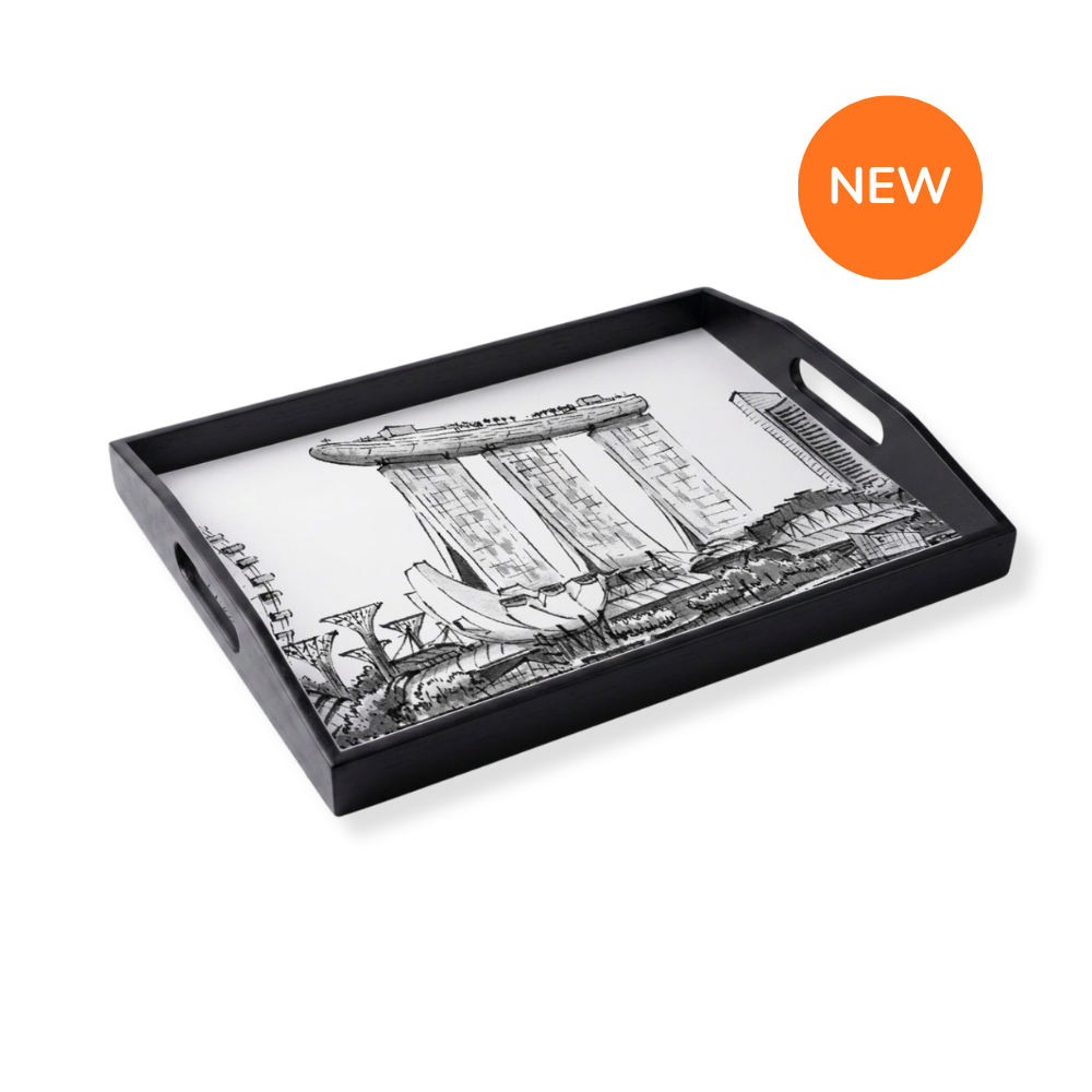 Black Lacquer Tray - Marina Bay Sands [Medium]