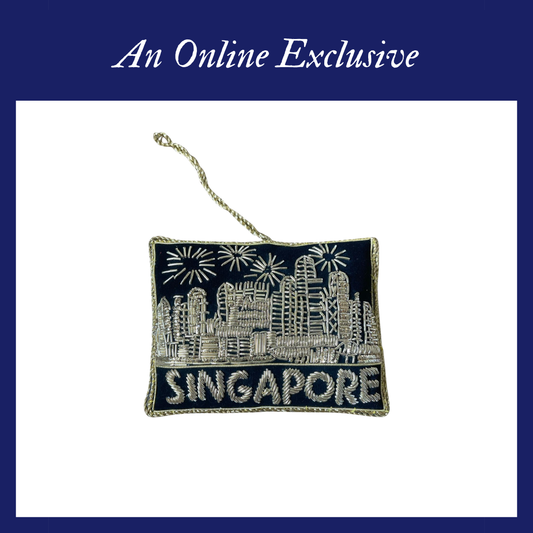 Ornament [Embroidery]- Singapore Skyline