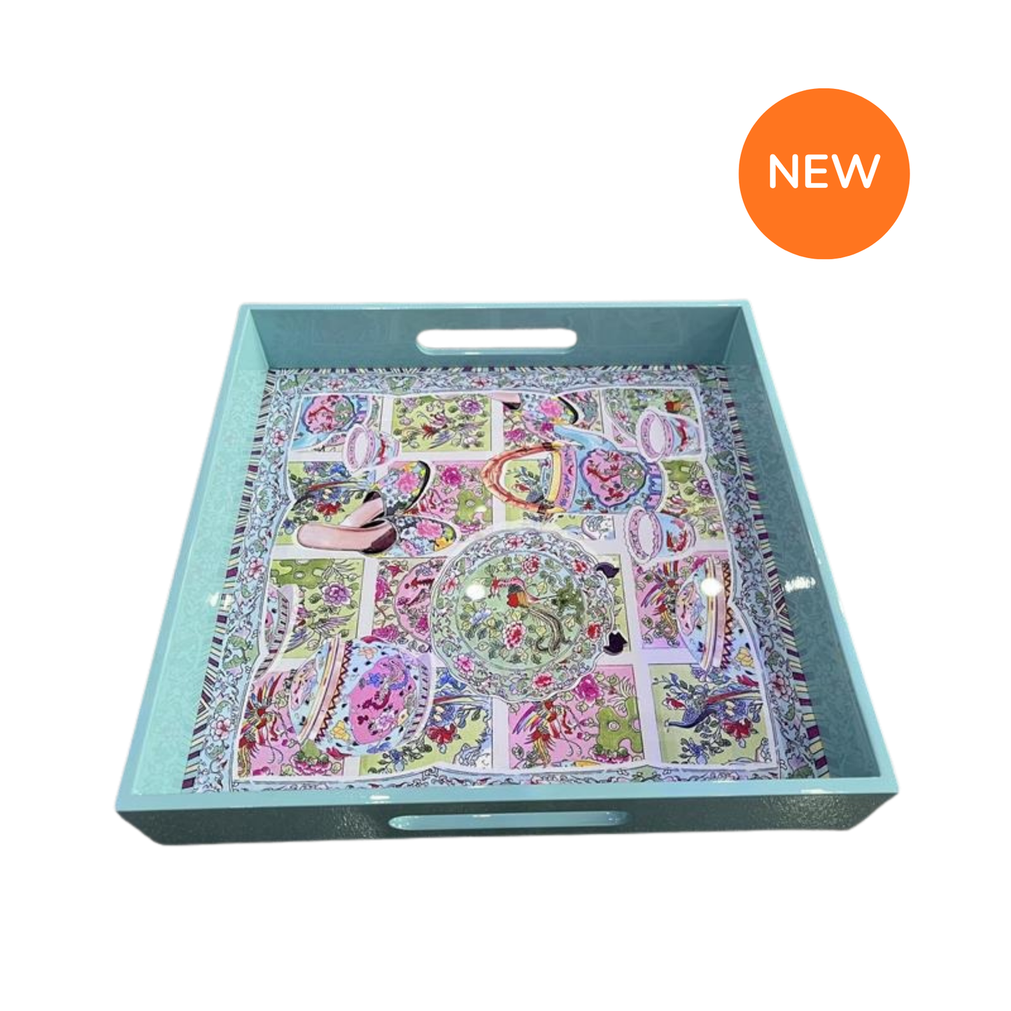 Square Peranakan tray