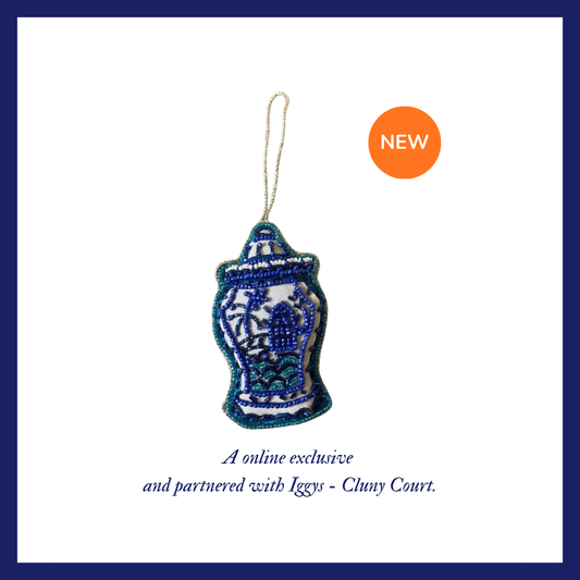 Ornament [Embroidery] - Blue & White Ginger Jar