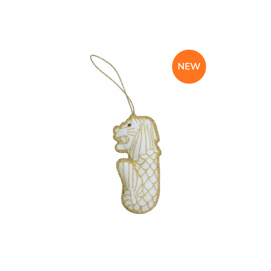 Ornament [Embroidery] - Merlion (gold)
