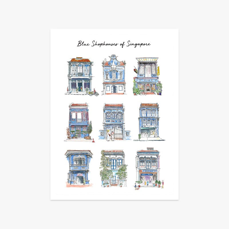 9 Blue Shophouses of Singapore