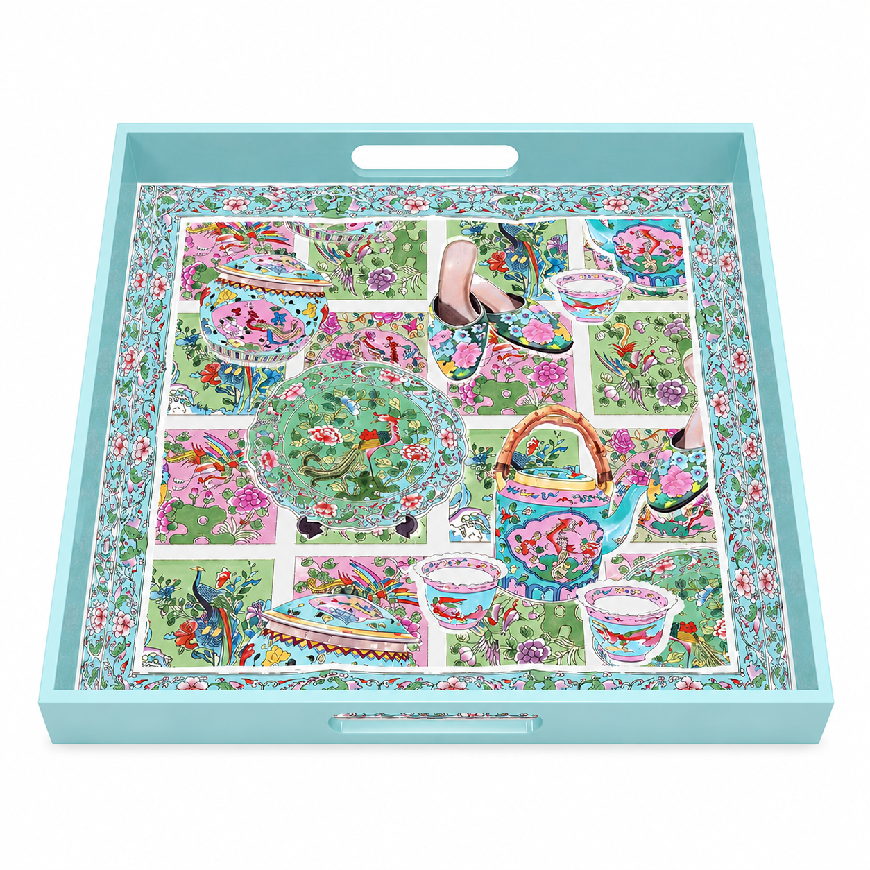 Square Peranakan tray
