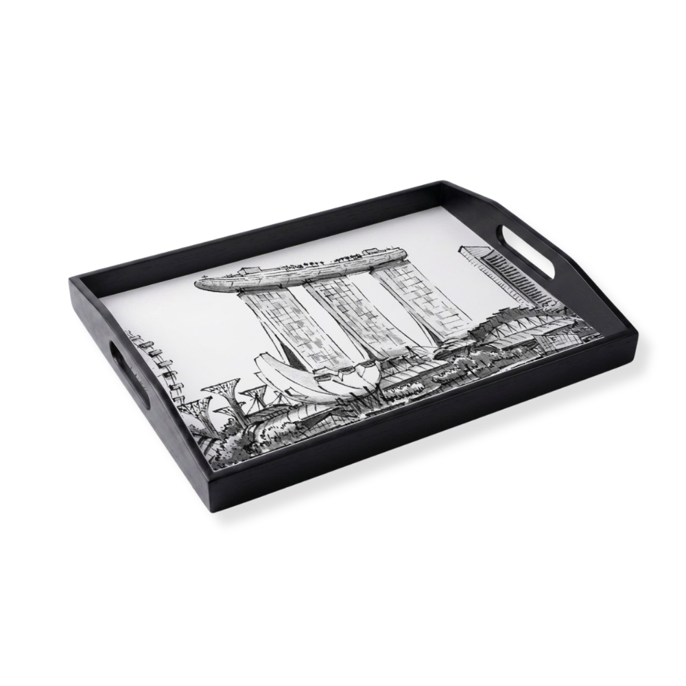 Black Lacquer Tray - Marina Bay Sands [Medium]