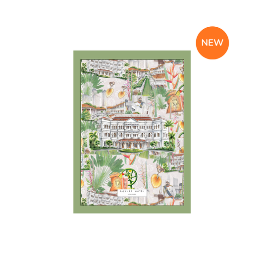 Organic Cotton White Tea Towel | Raffles Hotel (New)