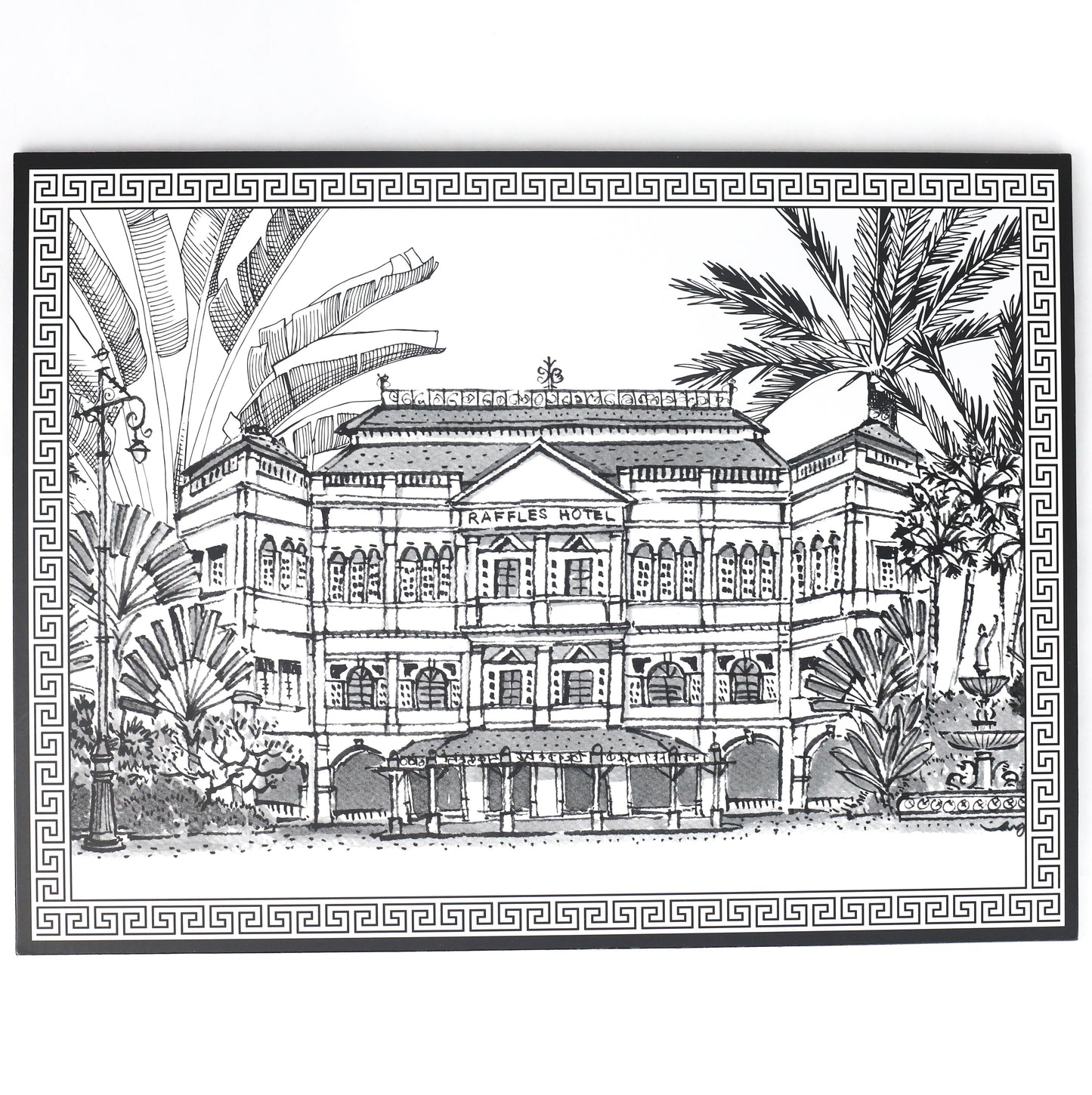 Cork Backing B&W Raffles Hotel Placemats | Set of 4