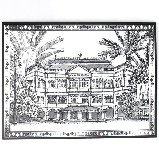 Cork Backing B&W Raffles Hotel Placemats | Set of 4