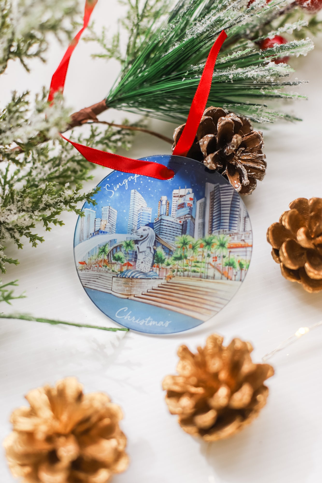 Christmas Ornament [Coloured Glass] | Merlion