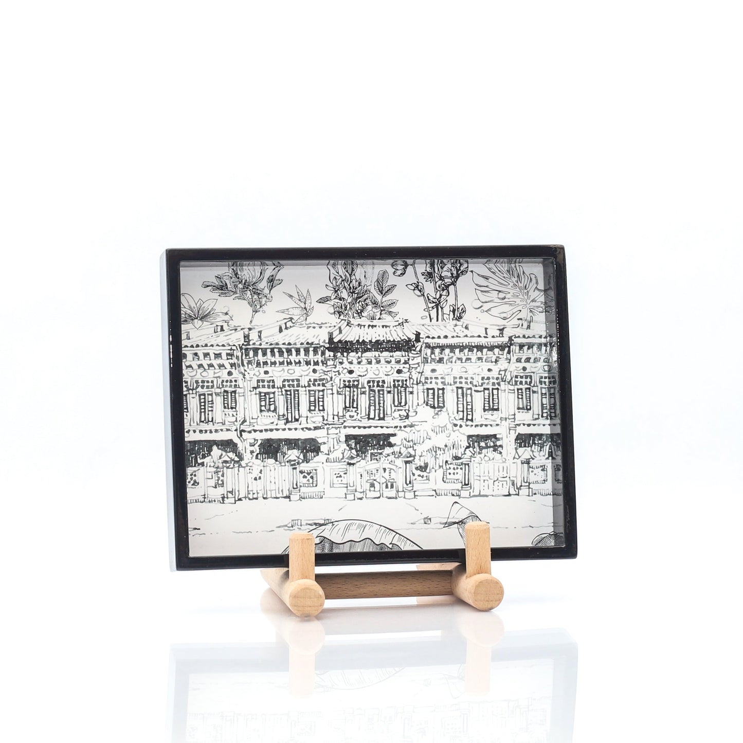 Black Lacquer Trinket Tray - B&W Koon Seng