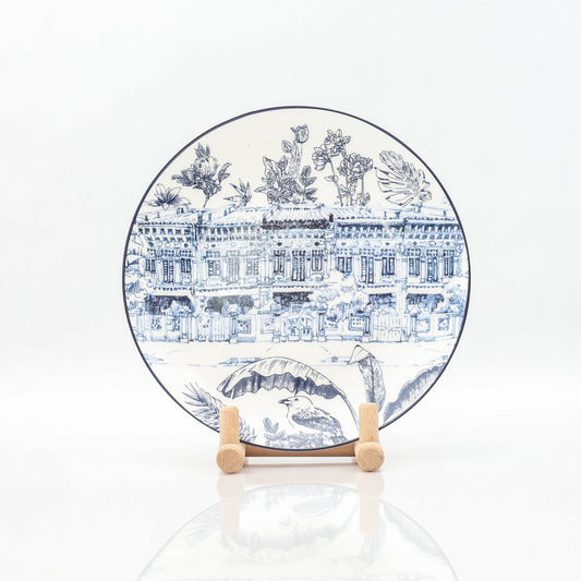 Singapore Themed Round Plates - Koon Seng 8"