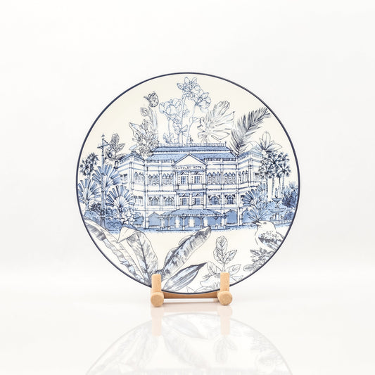 Singapore Themed Round Plates - Raffles Hotel 10"