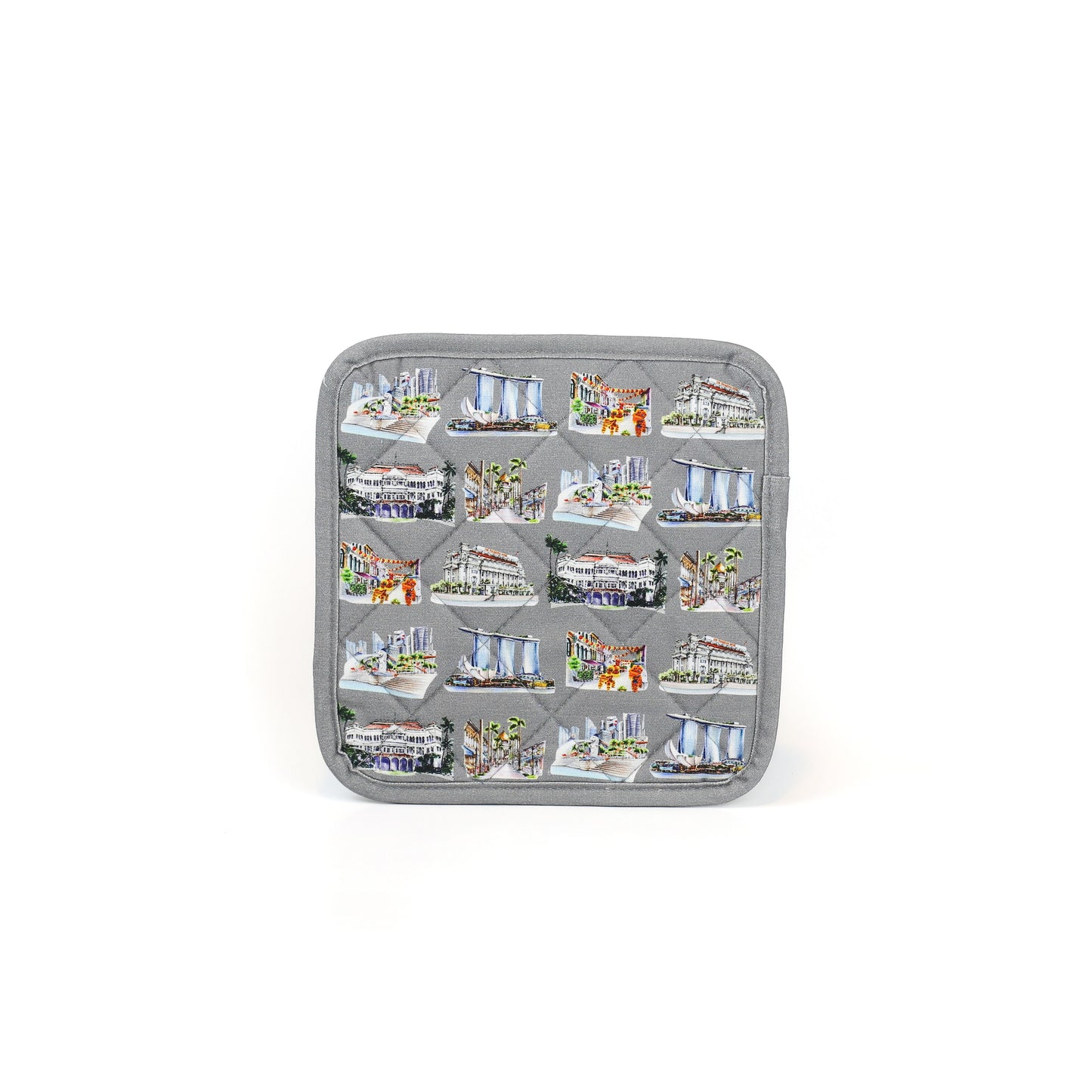 Pot Holder | Grey Iconic Singapore