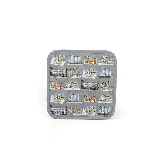 Pot Holder | Grey Iconic Singapore