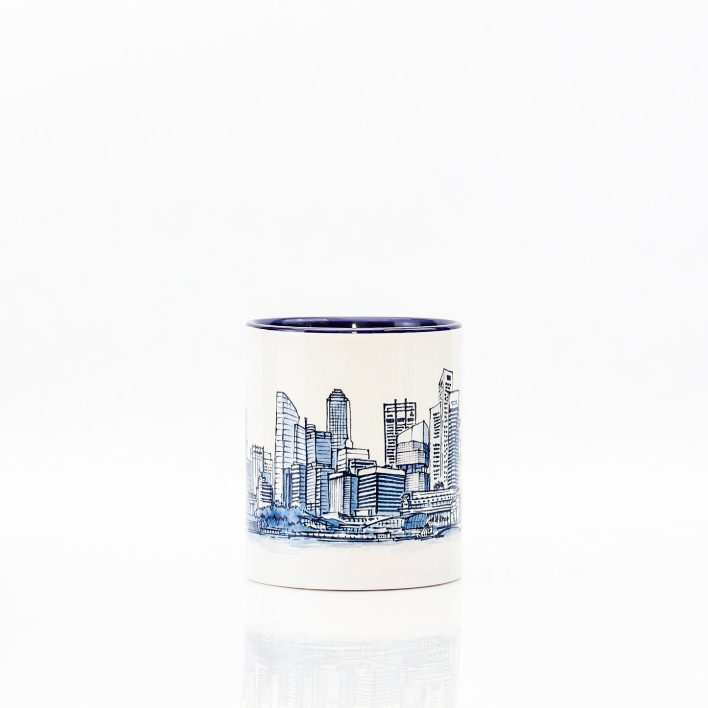 Mugs - Blue & White [Singapore Skyline]