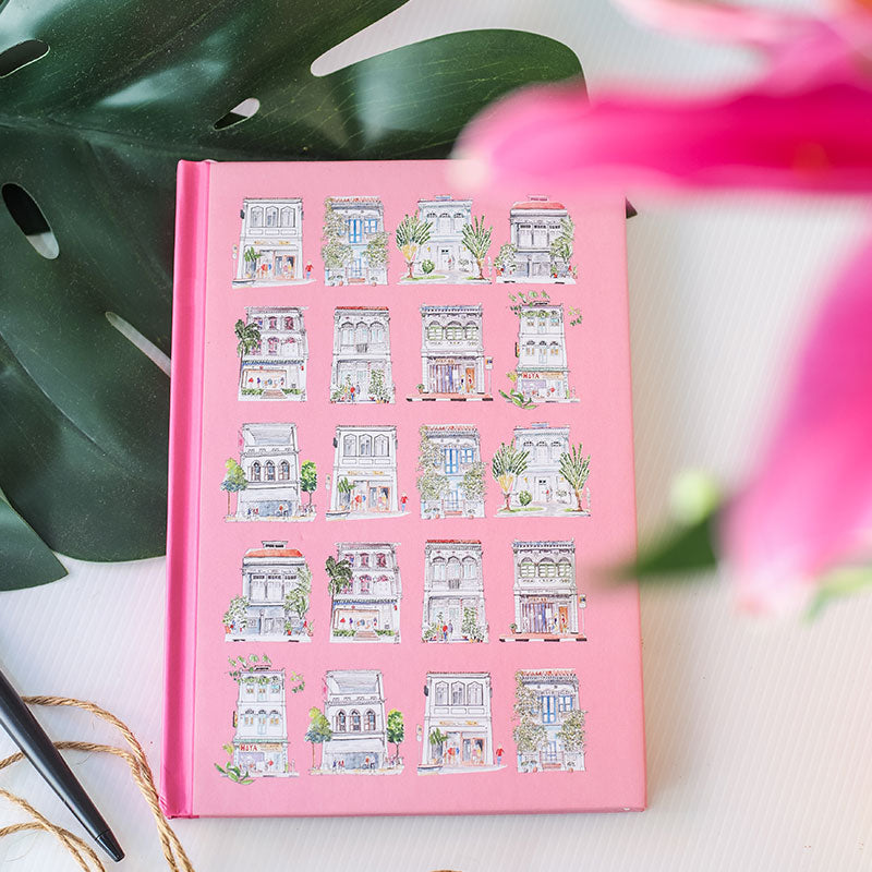 Iconic Singapore Notebook | Pink Shophouses
