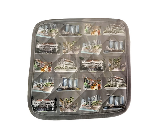 Pot Holder | Grey Iconic Singapore