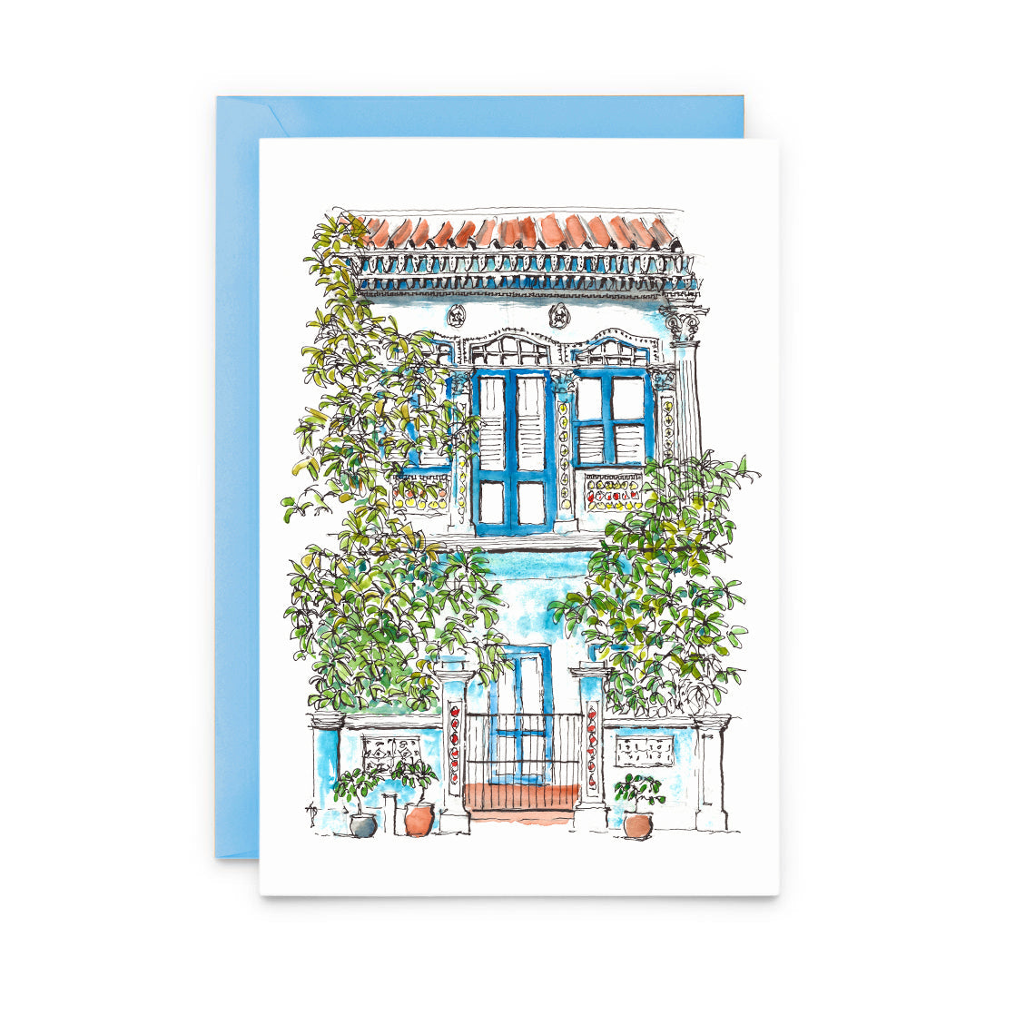 Pack of 6 | Singapore Blue Shophouses