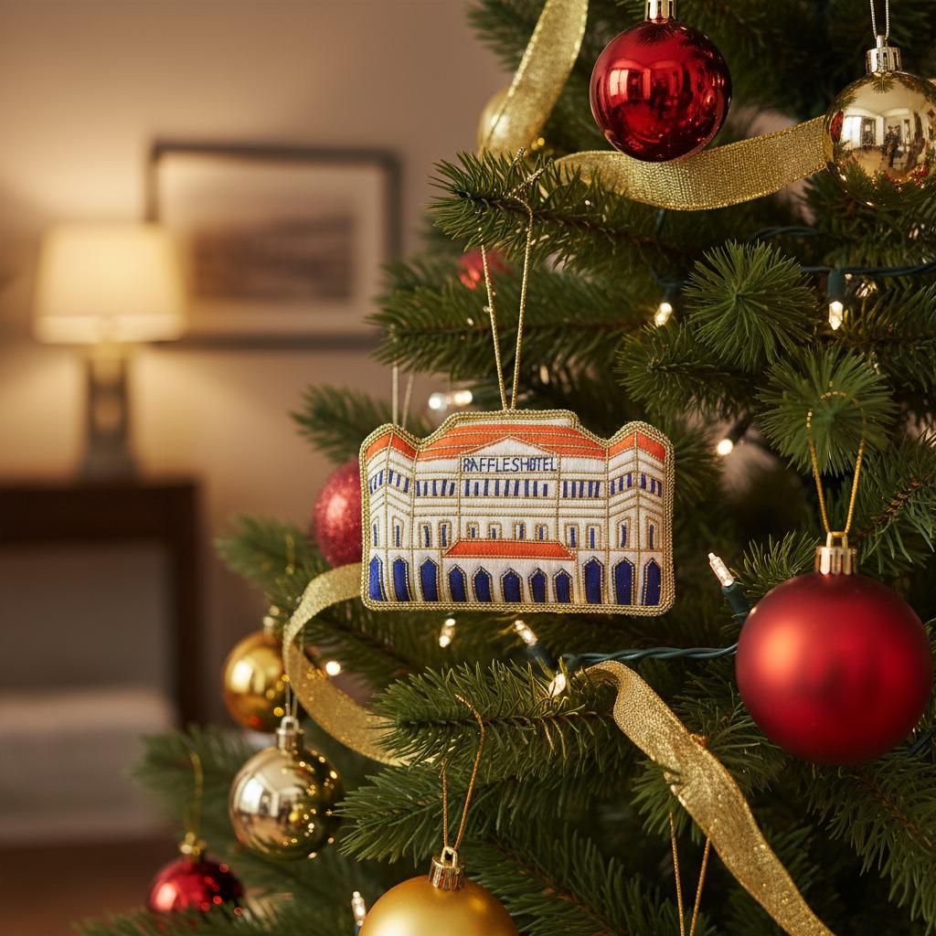 Christmas Ornament [Embroidery] - Raffles Hotel