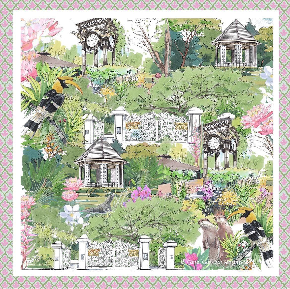 Botanic Gardens Silk Scarf