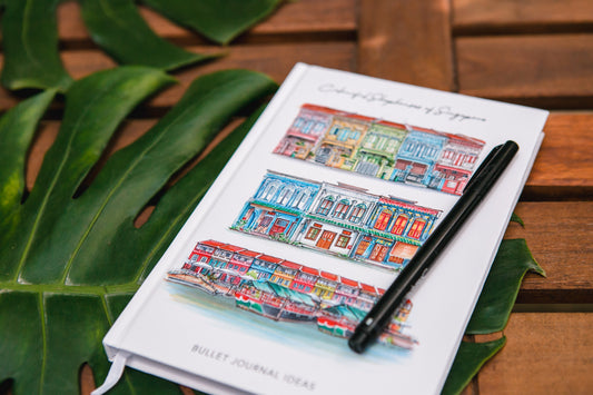 Iconic Singapore Notebook | Colourful Shophouses