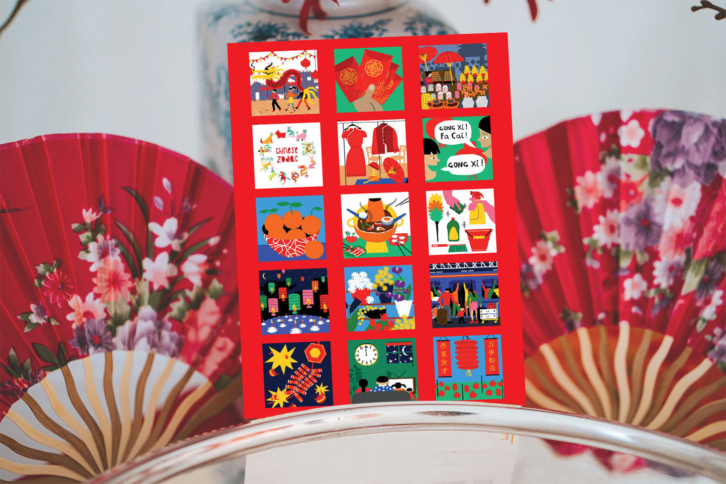 Chinese Lunar New Year Calendar | Lion Dance Theme